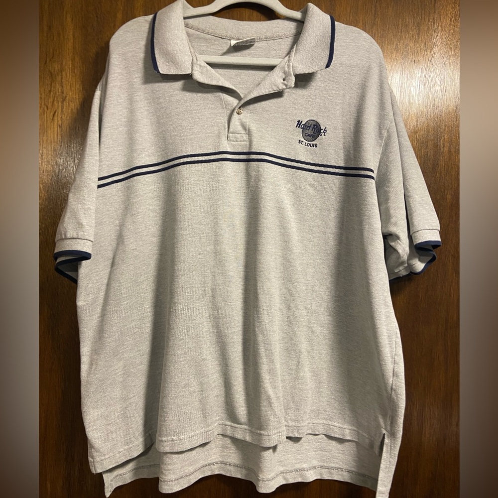 Vintage 90s Hard Rock Cafe St Louis Embroidered Polo